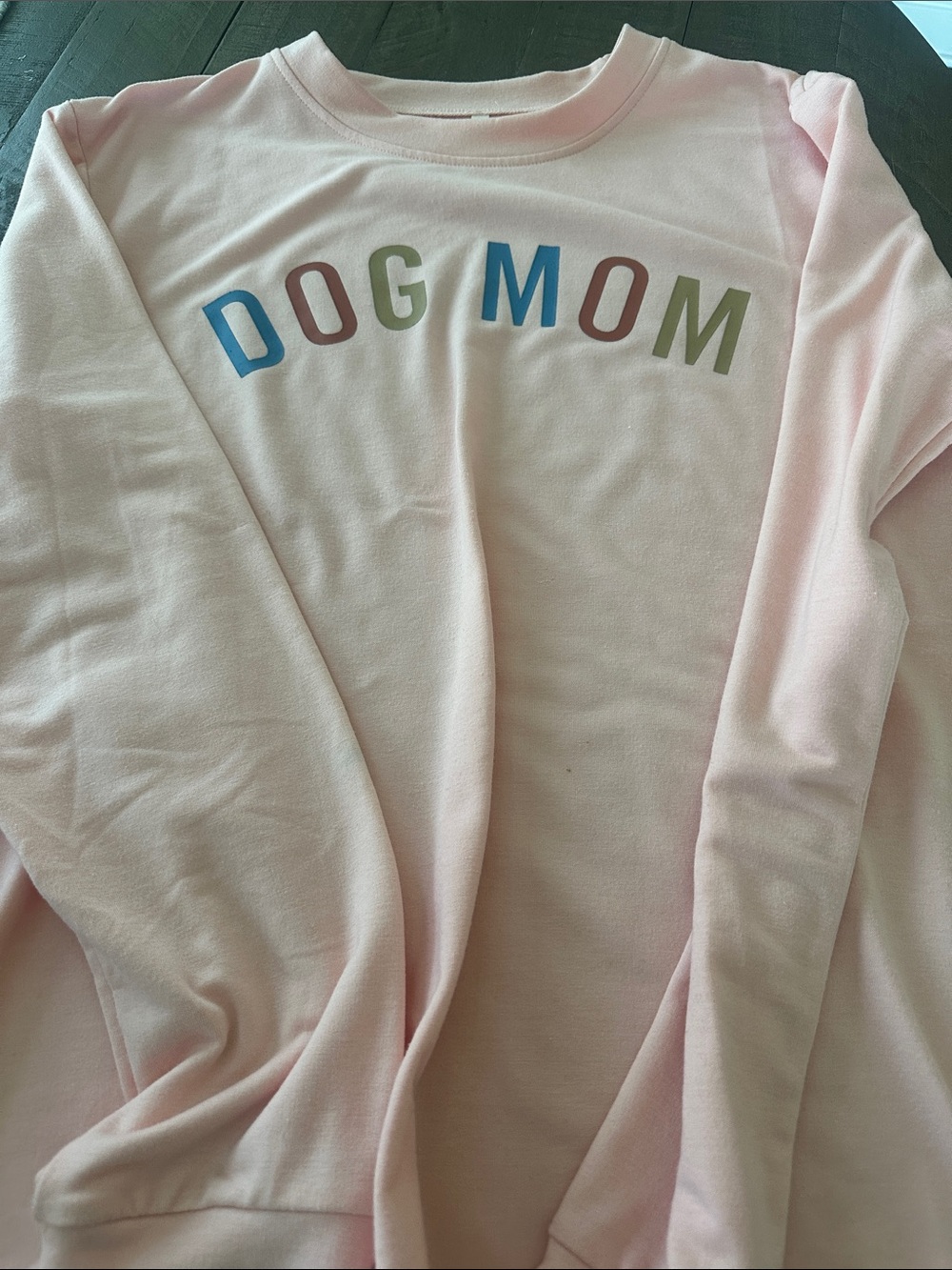 Dog Mom Pink Crewneck Sweatshirt